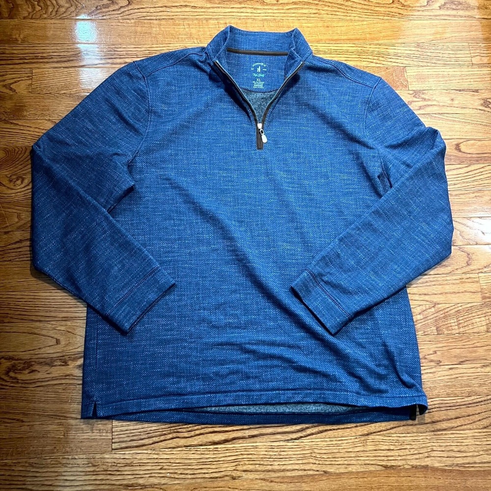 Johnnie-O Sweatshirt Men's XL Blue Top Shelf 1/4 Zip Pullover Casual Sur Tops